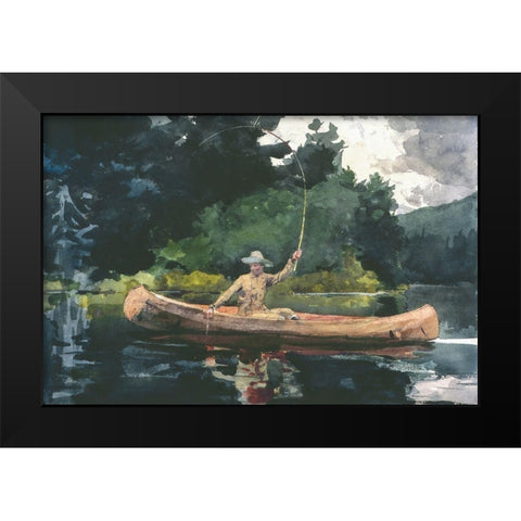 The North Woods Black Modern Wood Framed Art Print by Homer, Winslow