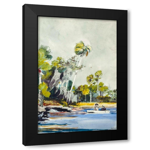 The Shell Heap Black Modern Wood Framed Art Print with Double Matting by Homer, Winslow