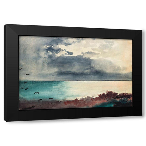Breaking Storm, Coast of Maine Black Modern Wood Framed Art Print with Double Matting by Homer, Winslow
