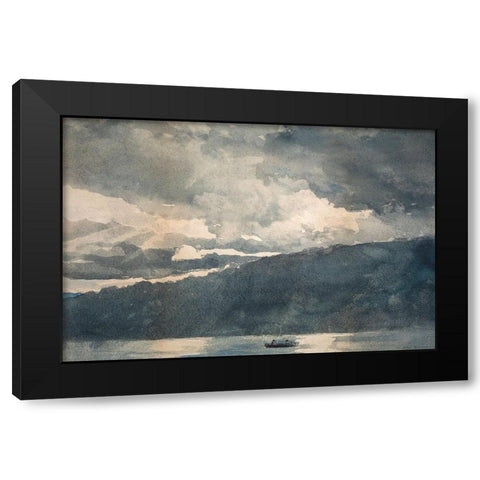 Mink Lake, Adirondacks Black Modern Wood Framed Art Print with Double Matting by Homer, Winslow