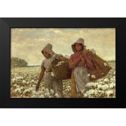 The Cotton Pickers Black Modern Wood Framed Art Print by Homer, Winslow