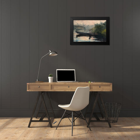 The End of the Day, Adirondacks Black Modern Wood Framed Art Print by Homer, Winslow