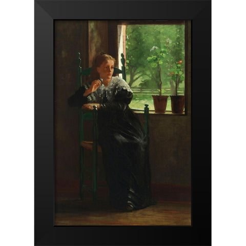 At the Window Black Modern Wood Framed Art Print by Homer, Winslow