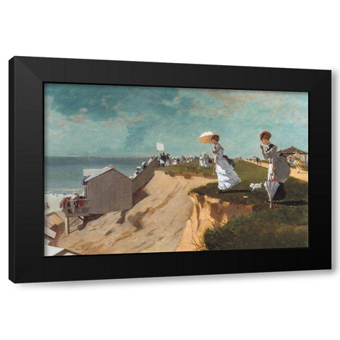 Long Branch, New Jersey Black Modern Wood Framed Art Print with Double Matting by Homer, Winslow