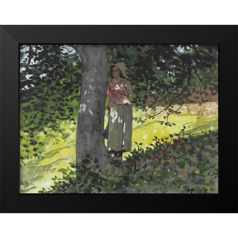 A Shady Spot, Houghton Farm Black Modern Wood Framed Art Print by Homer, Winslow