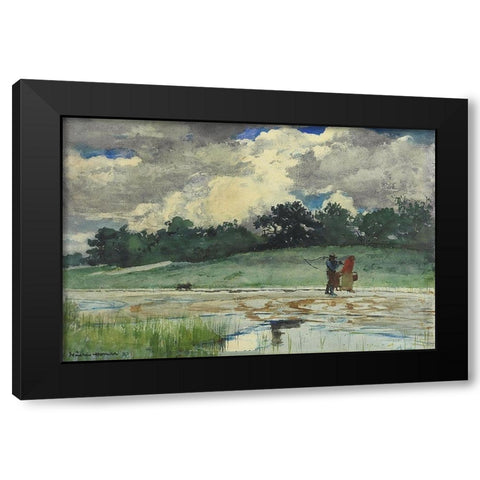 After the Rain, Prouts Neck Black Modern Wood Framed Art Print with Double Matting by Homer, Winslow