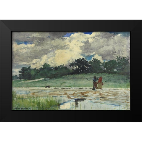 After the Rain, Prouts Neck Black Modern Wood Framed Art Print by Homer, Winslow