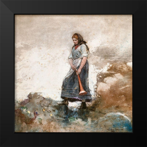 Daughter of the Coast Guard Black Modern Wood Framed Art Print by Homer, Winslow