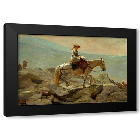 The Bridle Path, White Mountains Black Modern Wood Framed Art Print with Double Matting by Homer, Winslow