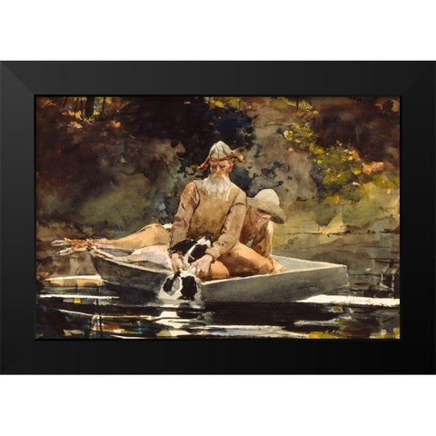 After the Hunt Black Modern Wood Framed Art Print by Homer, Winslow