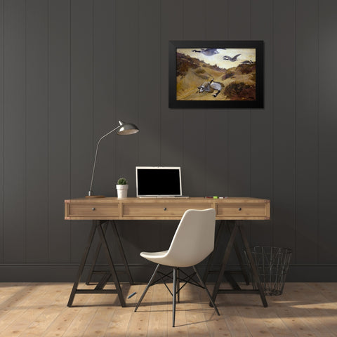 Wild Geese in Flight Black Modern Wood Framed Art Print by Homer, Winslow
