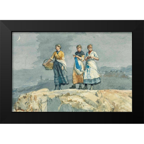 Where are the Boats Black Modern Wood Framed Art Print by Homer, Winslow