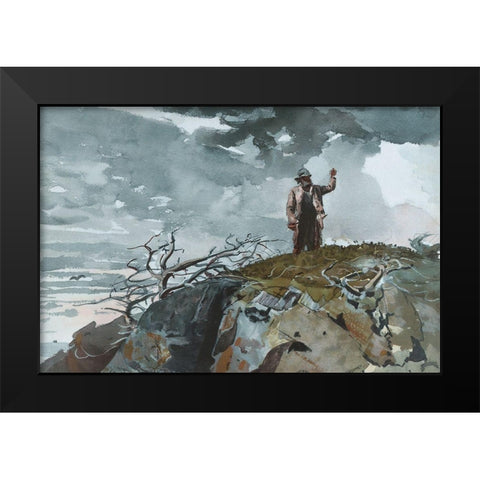 The Eastern Shore Black Modern Wood Framed Art Print by Homer, Winslow
