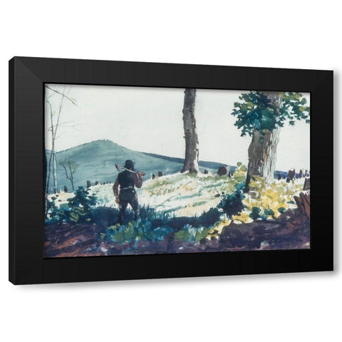 The Pioneer Black Modern Wood Framed Art Print with Double Matting by Homer, Winslow