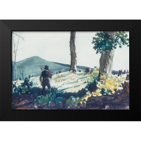 The Pioneer Black Modern Wood Framed Art Print by Homer, Winslow