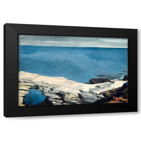 Natural Bridge, Bermuda Black Modern Wood Framed Art Print by Homer, Winslow