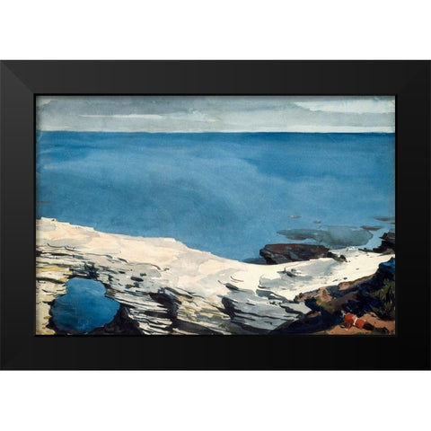 Natural Bridge, Bermuda Black Modern Wood Framed Art Print by Homer, Winslow