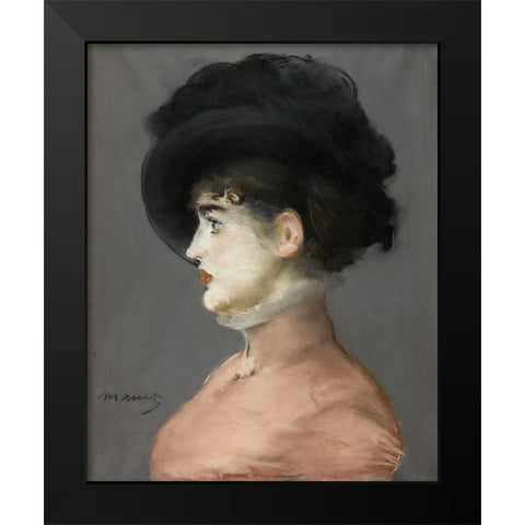 Irma Brunner Black Modern Wood Framed Art Print by Manet, Edouard