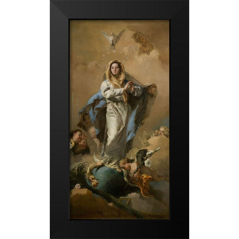 The Immaculate Conception Black Modern Wood Framed Art Print by Tiepolo, Giovanni Battista