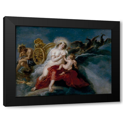 The Origin of the Milky Way Black Modern Wood Framed Art Print with Double Matting by Rubens, Peter Paul