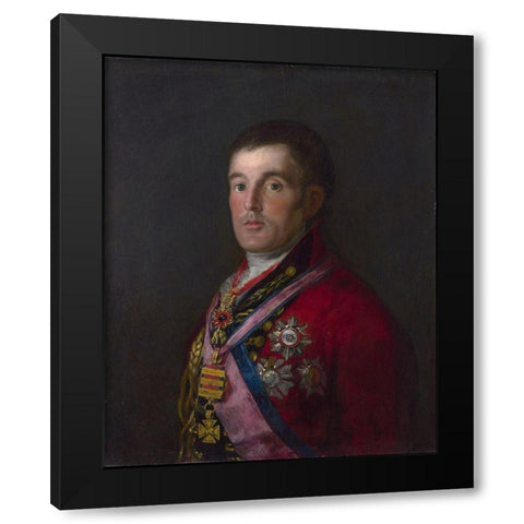The Duke of Wellington Black Modern Wood Framed Art Print with Double Matting by Goya, Francisco