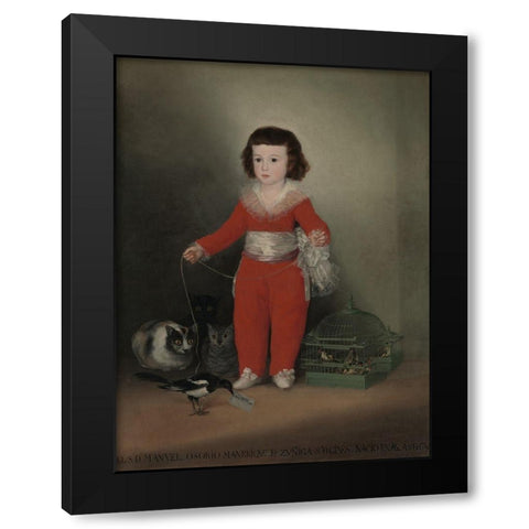 Manuel Osorio Manrique de Zuniga Black Modern Wood Framed Art Print by Goya, Francisco