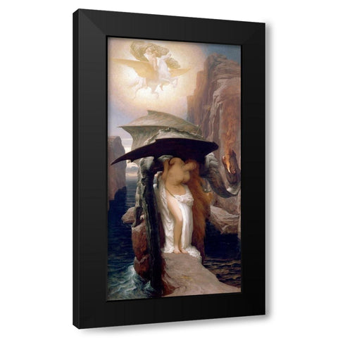Perseus and Andromeda Black Modern Wood Framed Art Print with Double Matting by Leighton, Frederic