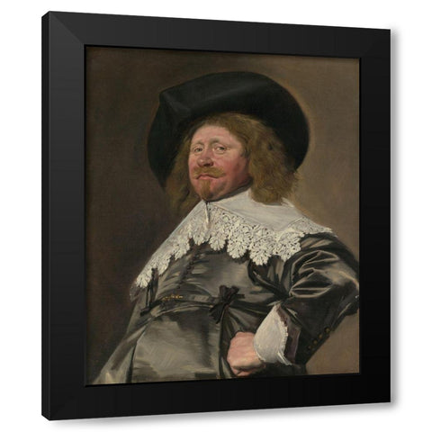Claes Duyst van Voorhout Black Modern Wood Framed Art Print by Hals, Frans