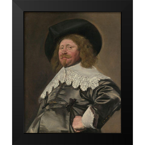 Claes Duyst van Voorhout Black Modern Wood Framed Art Print by Hals, Frans