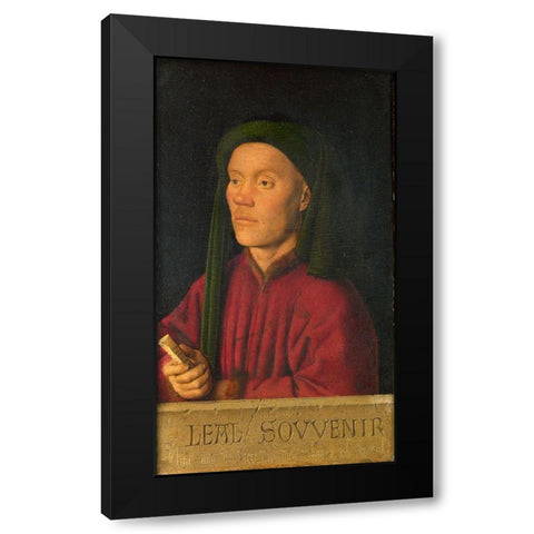 Leal Souvenir Black Modern Wood Framed Art Print with Double Matting by van Eyck, Jan