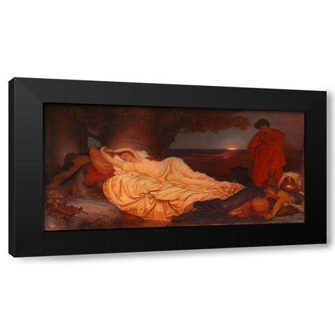 Cymon and Iphigenia Black Modern Wood Framed Art Print by Leighton, Frederic