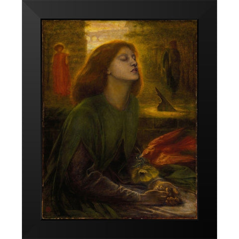 Beata Beatrix Black Modern Wood Framed Art Print by Rossetti, Dante Gabriel