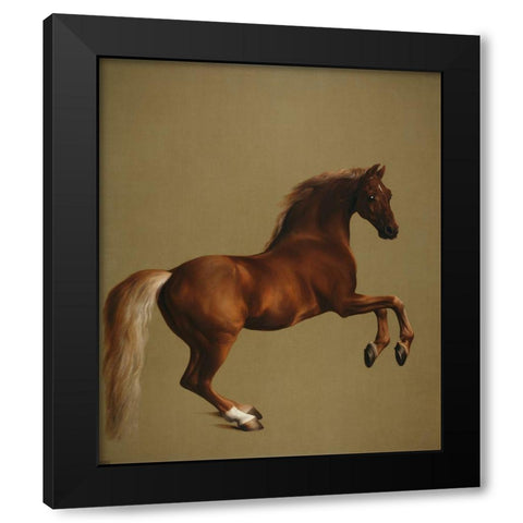 Whistlejacket Black Modern Wood Framed Art Print with Double Matting by Stubbs, George