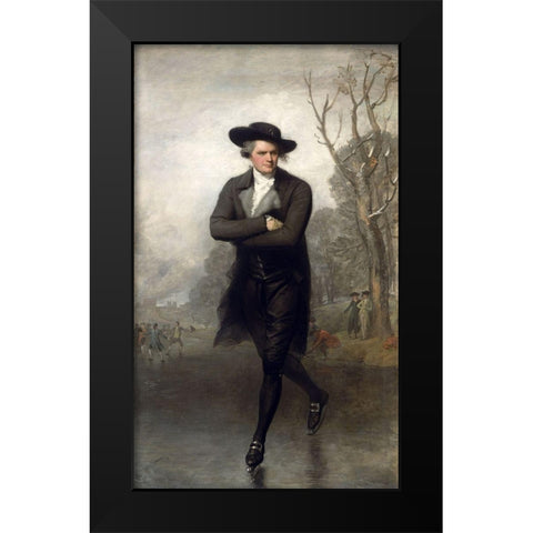 The Skater Black Modern Wood Framed Art Print by Stuart, Gilbert