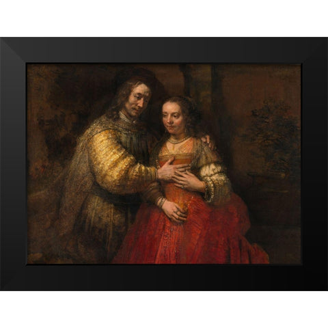 The Jewish Bride Black Modern Wood Framed Art Print by Rembrandt