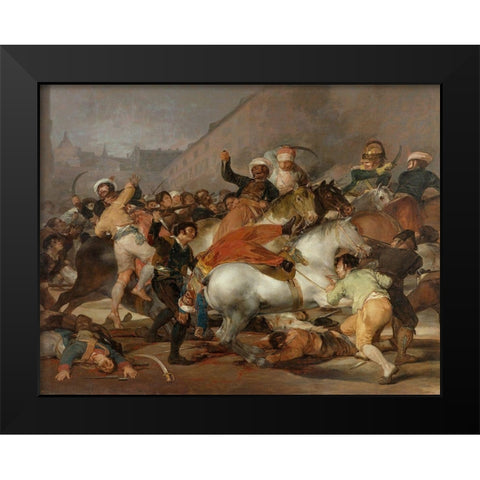The Second of May 1808 Black Modern Wood Framed Art Print by Goya, Francisco