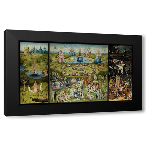 The Garden of Earthly Delights Black Modern Wood Framed Art Print by Bosch, Hieronymus