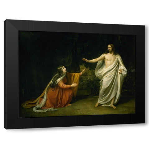 Christs Appearance to Mary Magdalene after the Resurrection Black Modern Wood Framed Art Print with Double Matting by Ivanov, Alexander
