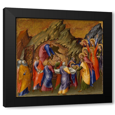 The Entombment Black Modern Wood Framed Art Print with Double Matting by di Paolo, Giovanni