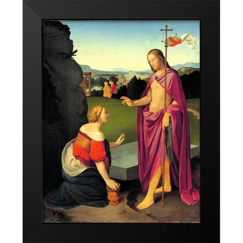 Easter Morning Black Modern Wood Framed Art Print by Overbeck, Friedrich