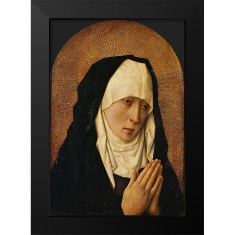 Mater Dolorosa Black Modern Wood Framed Art Print by Bouts, Dirk