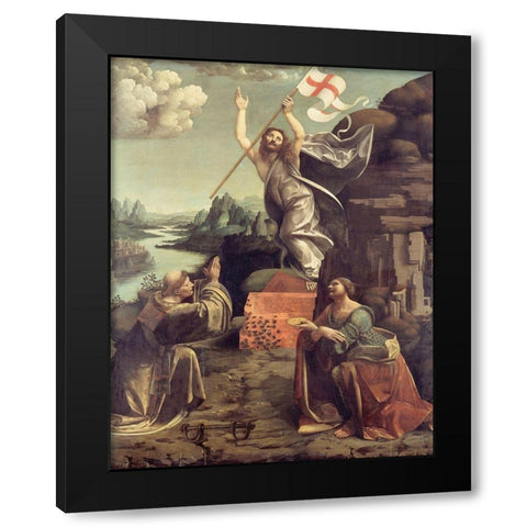 The Resurrection of Christ Black Modern Wood Framed Art Print by Boltraffio, Giovanni Antonio