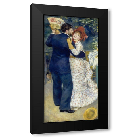 Country Dance Black Modern Wood Framed Art Print with Double Matting by Renoir, Pierre-Auguste
