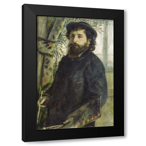 Claude Monet Black Modern Wood Framed Art Print with Double Matting by Renoir, Pierre-Auguste