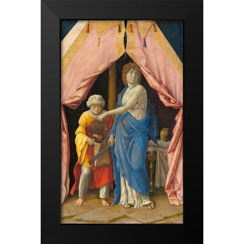 Judith with the Head of Holofernes Black Modern Wood Framed Art Print by Mantegna, Andrea