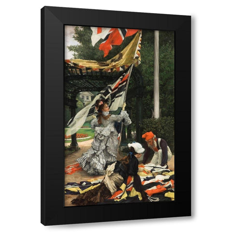 Still on Top Black Modern Wood Framed Art Print by Tissot, James
