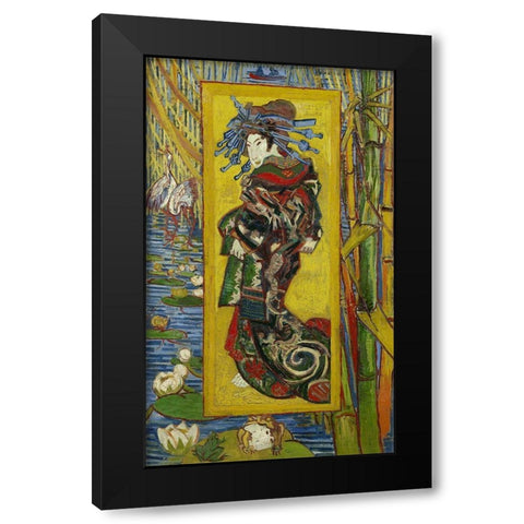 Courtesan, after Eisen Black Modern Wood Framed Art Print by van Gogh, Vincent