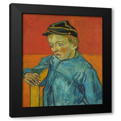 The Schoolboy Black Modern Wood Framed Art Print with Double Matting by van Gogh, Vincent
