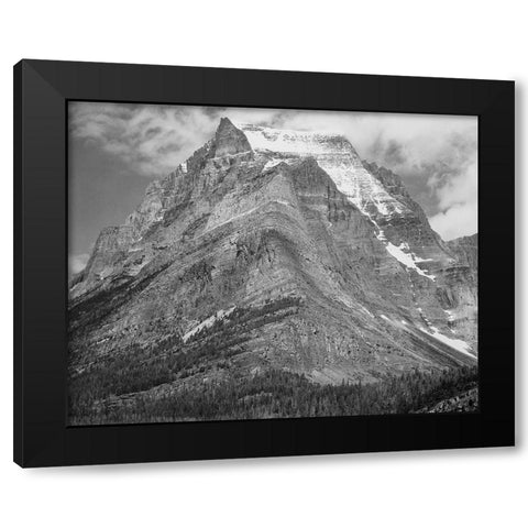 Going-to-the-Sun Mountain-Glacier National Park-Montana Black Modern Wood Framed Art Print with Double Matting by Adams, Ansel