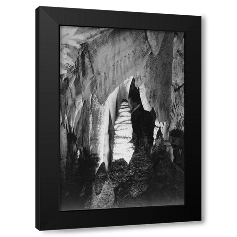 The Queens Chambers-Carlsbad Caverns National Park-New Mexico Black Modern Wood Framed Art Print with Double Matting by Adams, Ansel